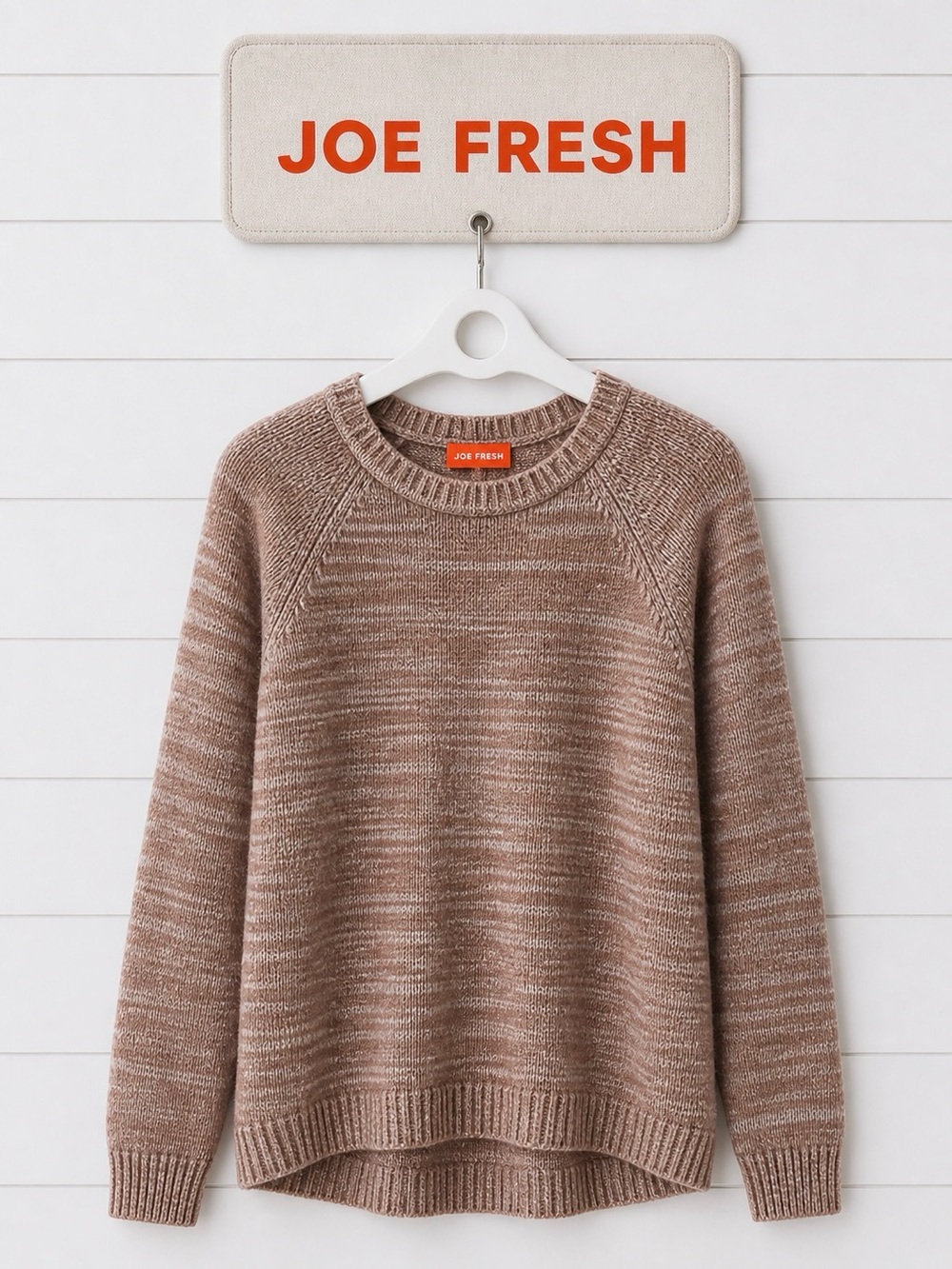 JOE FRESH Pink Beige Knit Sweater 3X
